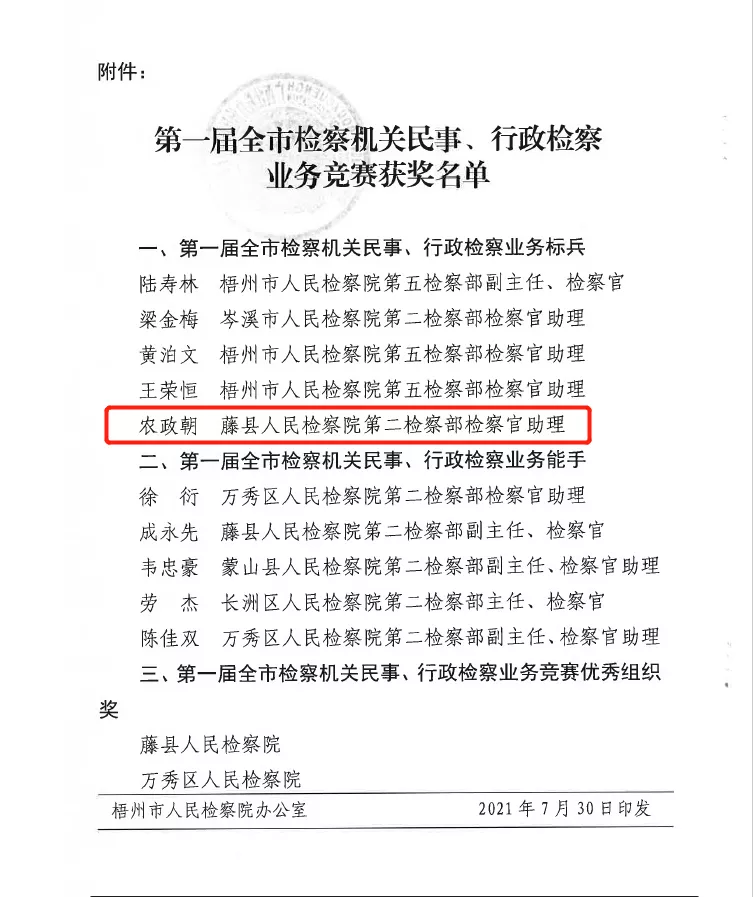 <藤检微第648期>青年正当时|农政朝:屡创佳绩,笔下生花的“业务标兵”