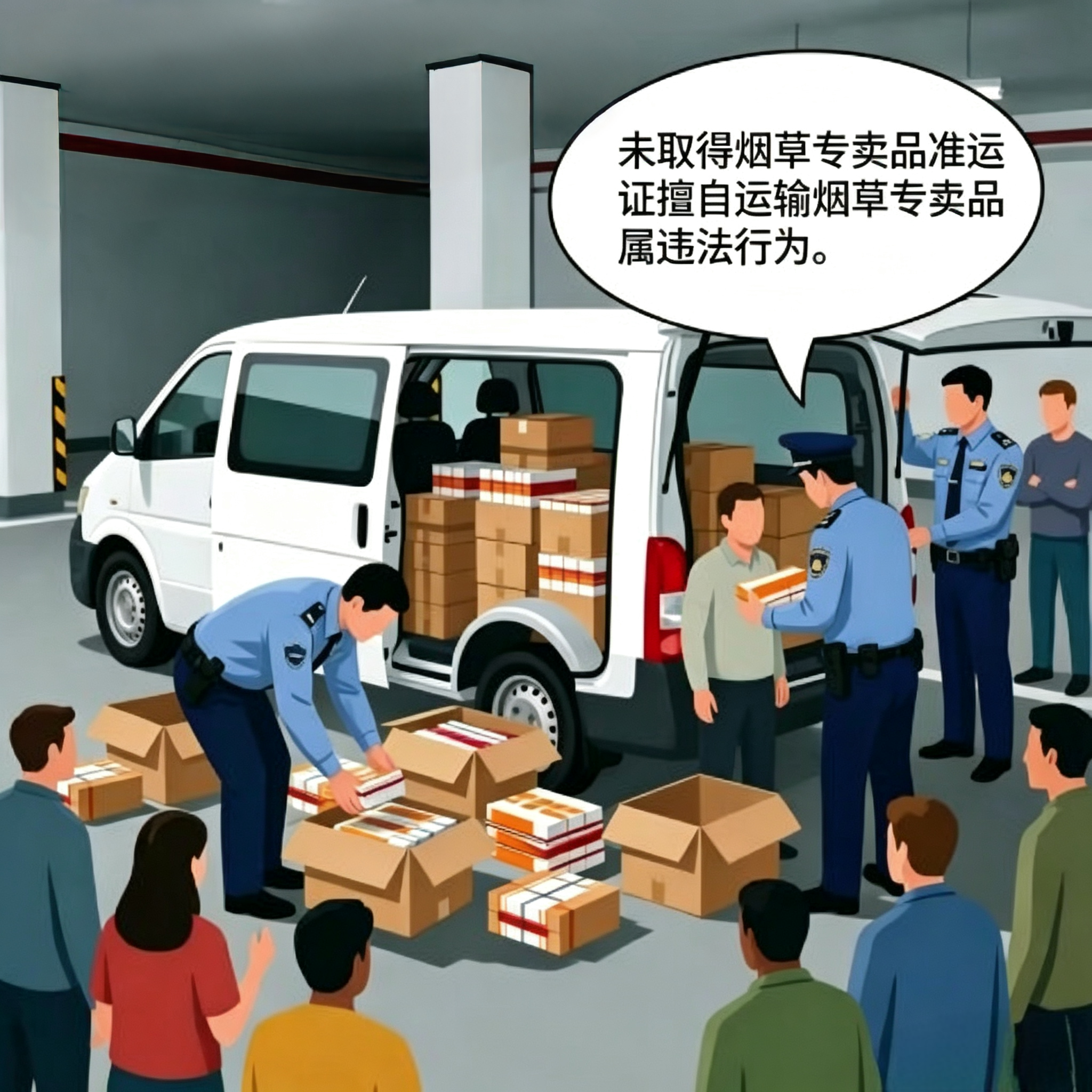 执法人员在周某租赁的仓库及其经营的商行内又查获一批卷烟.png
